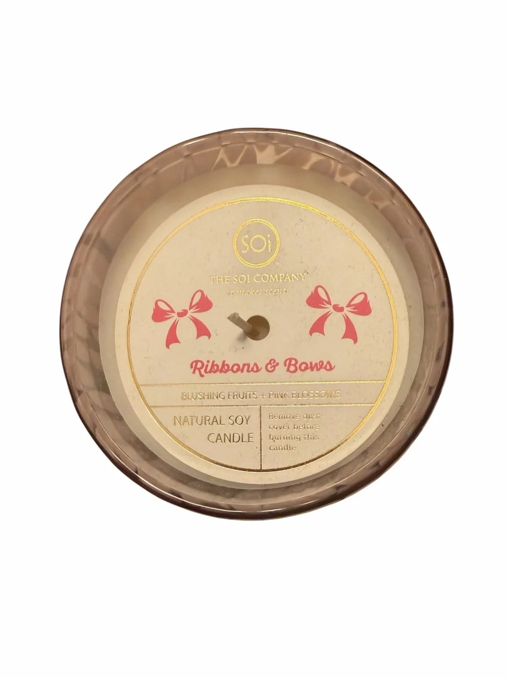 SOI Candle Ribbons & Bows, Blushing Fruits and Pink Blossoms